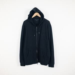John varvatos XL Peace logo double zip Hoodie in Black